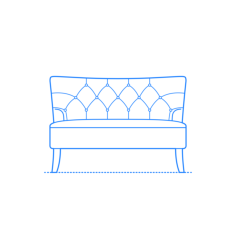 Furniture Settee Jezebel Settee Editable Svg Line Art, Free Vectors File